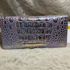 NWT BRAHMIN VIOLET WONDERLAND ADY WALLET